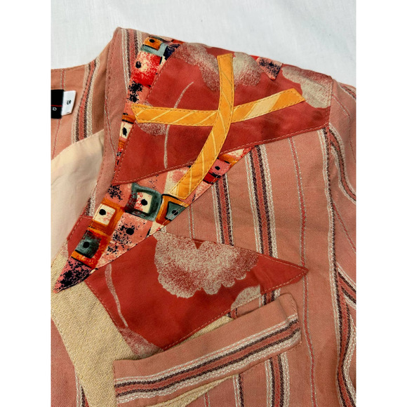 Vintage Canvasbacks Lutton & Horsfield Linen/Rayon Embellished Jacket - Sz-S - Picture 6 of 12